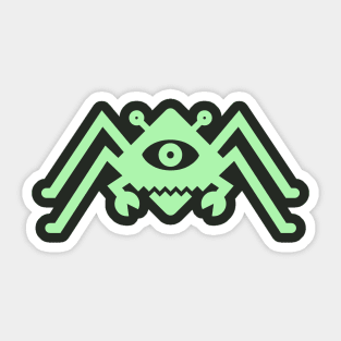 Diamond Spider Crab Pale Green Sticker